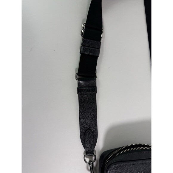 Coach Sullivan Jacquard black silver heart print crossbody purse bag handbag sma - Picture 8 of 16